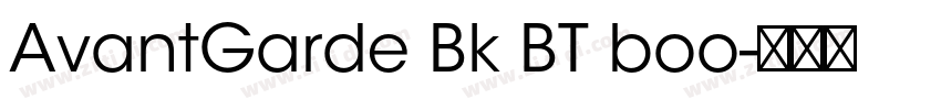 AvantGarde Bk BT boo字体转换